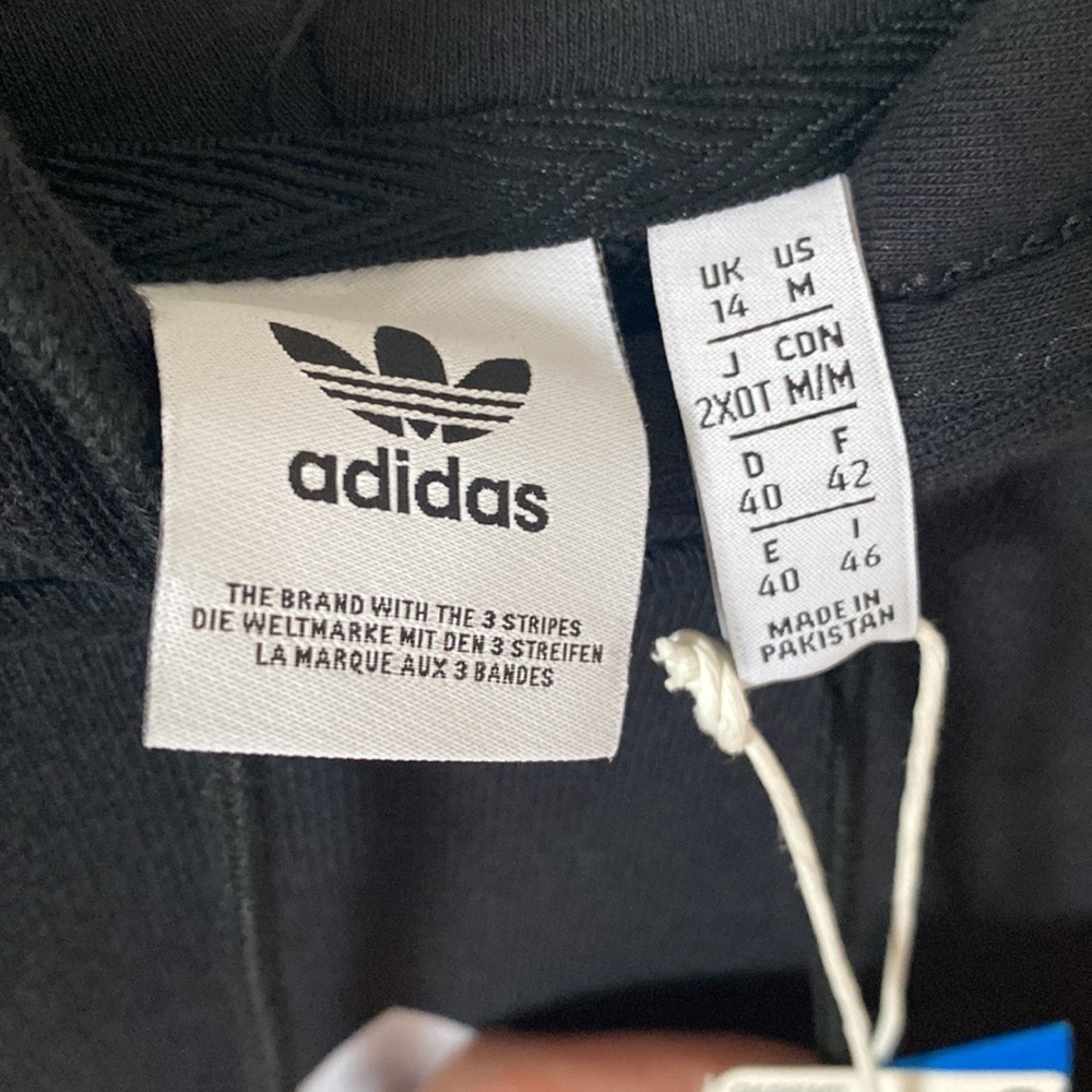 Black/white Adidas TRF Hoodie size M - Picture 4 of 4